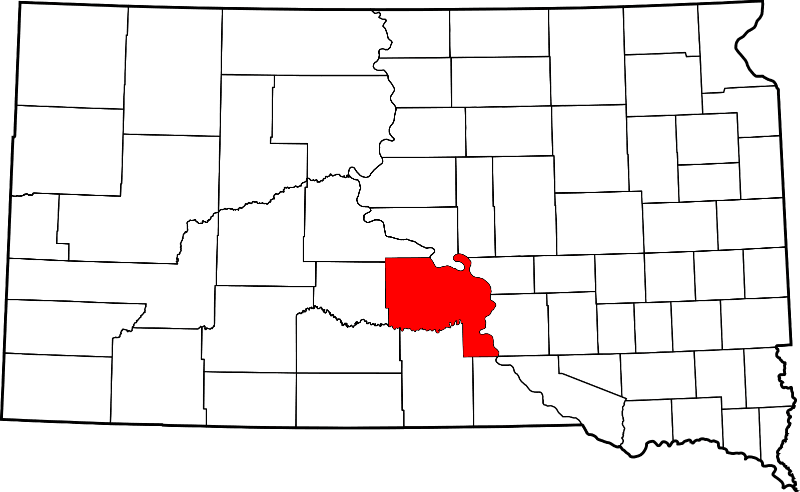 An image highlighting Lyman County in South Dakota