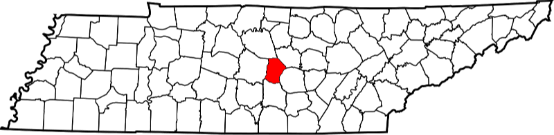 A picture displaying Cannon County in Tennessee