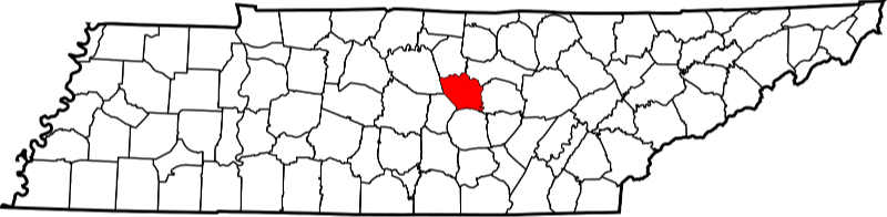 An image highlighting De Kalb County in Tennessee