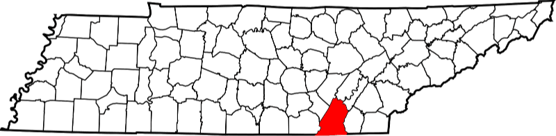 An illustration of Hamilton County in Tennessee