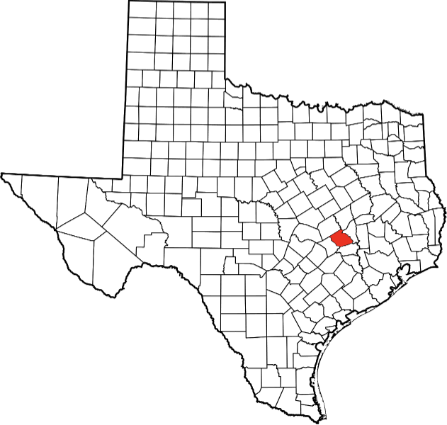 An image showing Burleson County in Texas