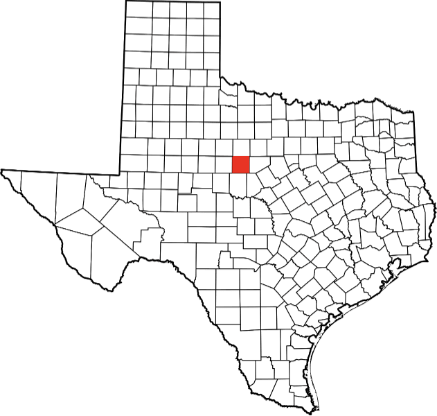 An image highlighting Callahan County in Texas