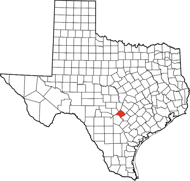 An illustration of Comal County in Texas