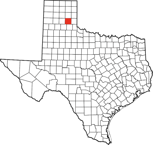 An image highlighting Donley County in Texas