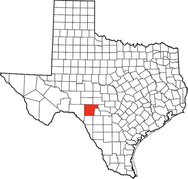 An illustration of Edwards County in Texas