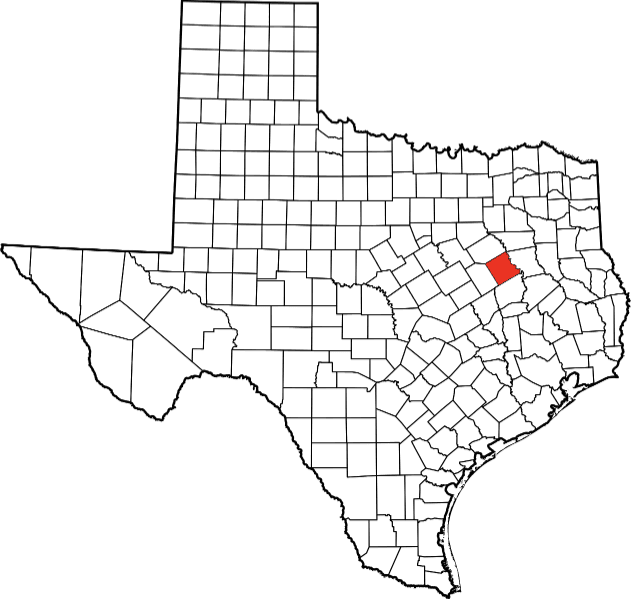 An illustration of Freestone County in Texas