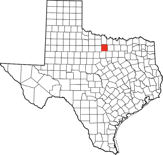 An illustration of Jack County in Texas