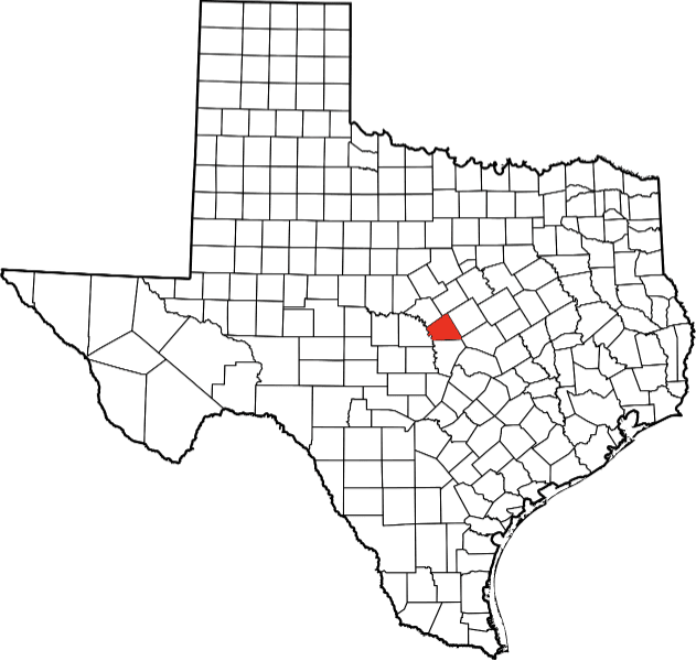 An illustration of Lampasas County in Texas