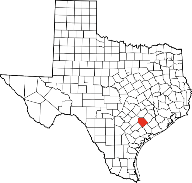An illustration of Lavaca County in Texas