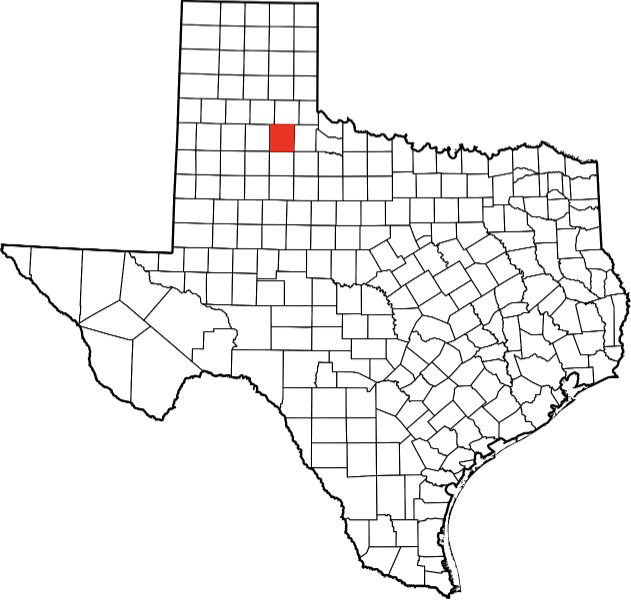 An image highlighting Motley County in Texas