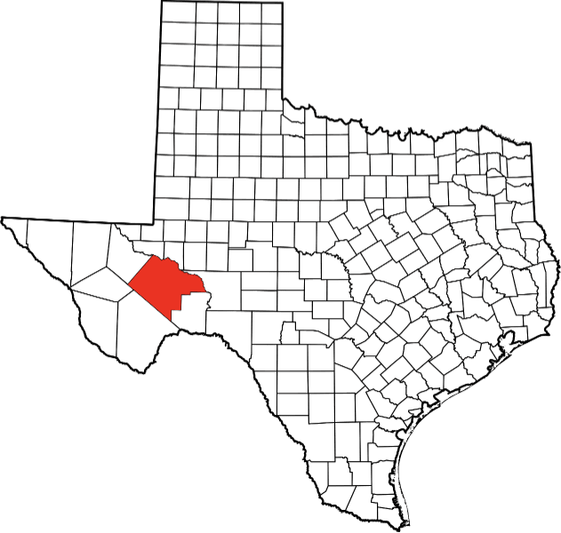 An illustration of Pecos County in Texas
