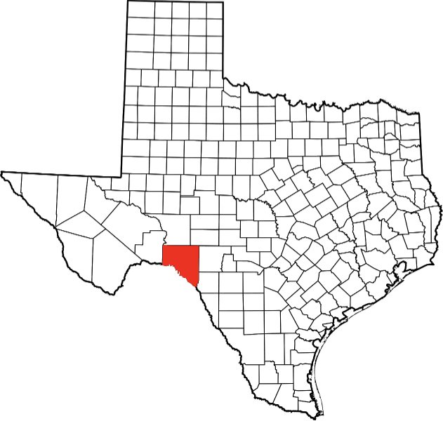 An illustration of Val Verde County in Texas