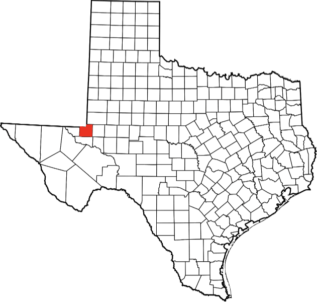 An image highlighting Winkler County in Texas