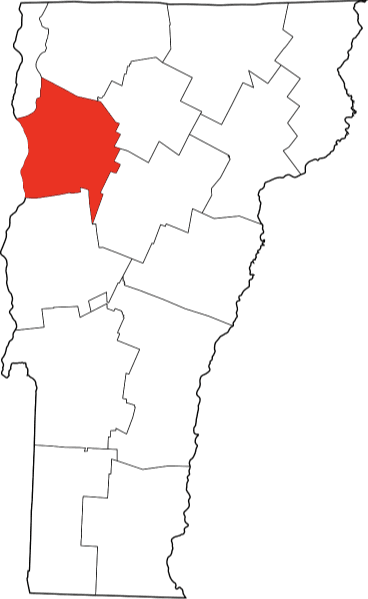 A picture displaying Chittenden County in Vermont