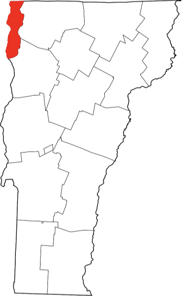 An illustration of Grand Isle County in Vermont