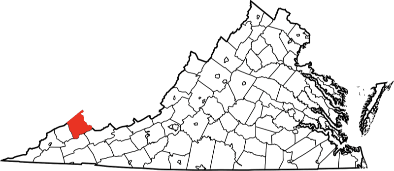 An illustration of Buchanan County in Virginia