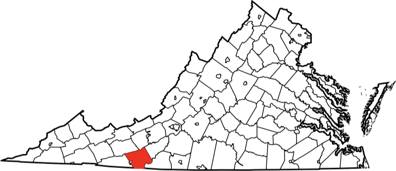 An illustration of Carroll County in Virginia