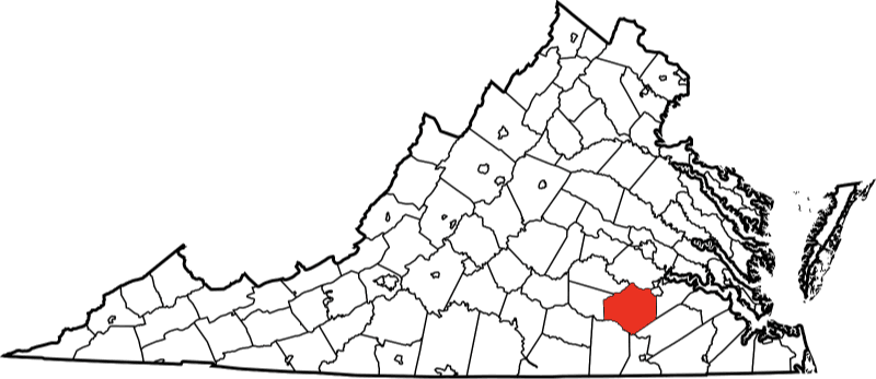 An image highlighting Essex County in Virginia