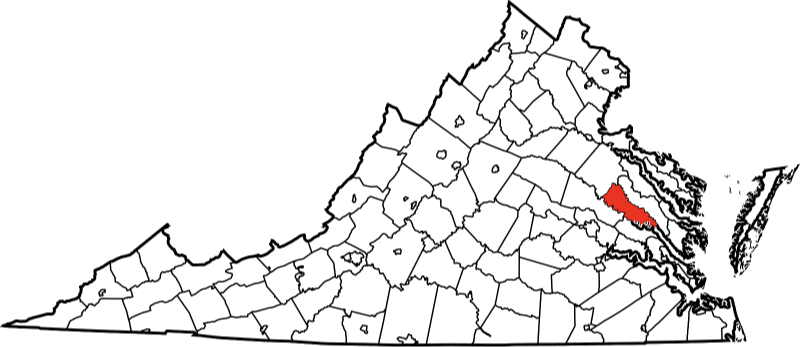 An illustration of Lancaster County in Virginia