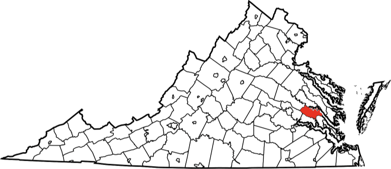 An illustration of Northampton County in Virginia