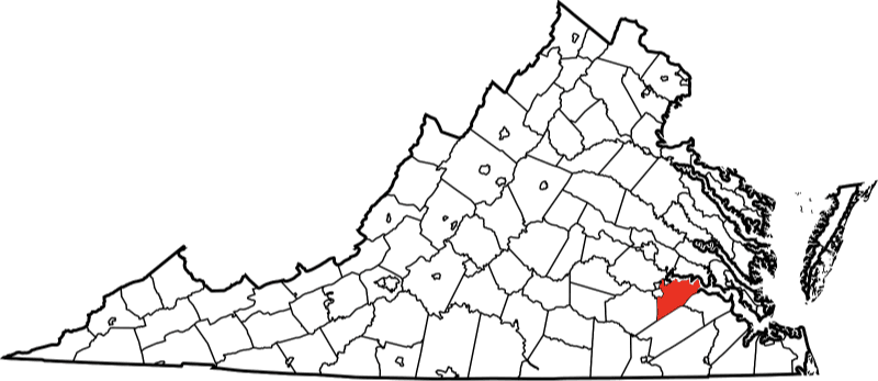 An image highlighting Prince William County in Virginia