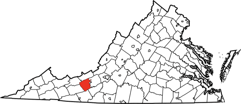 An illustration of Rappahannock County in Virginia
