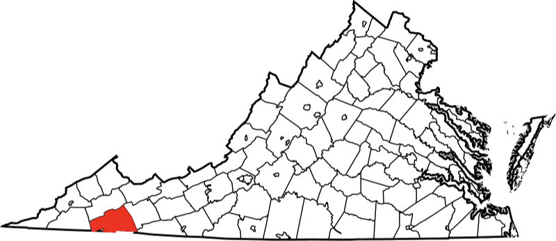 An illustration of Westmoreland County in Virginia