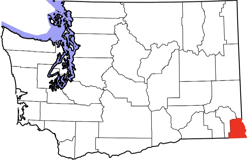 An illustration of Asotin County in Washington