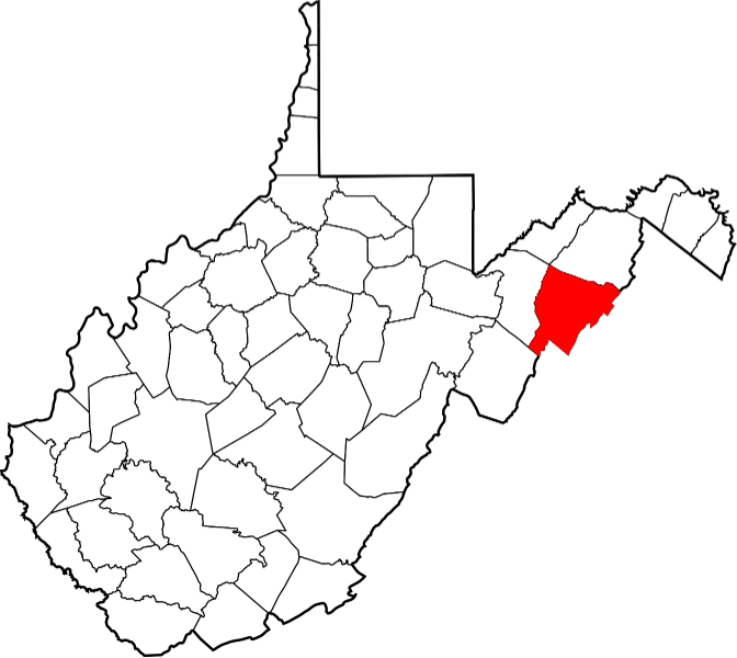A picture displaying Hardy County in West Virginia