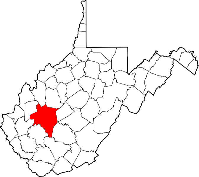 An image showing Kanawha County in West Virginia