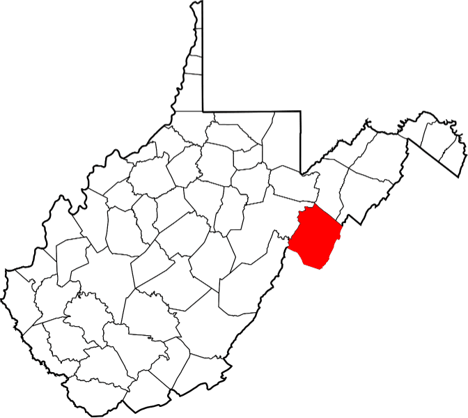 A picture displaying Pendleton County in West Virginia
