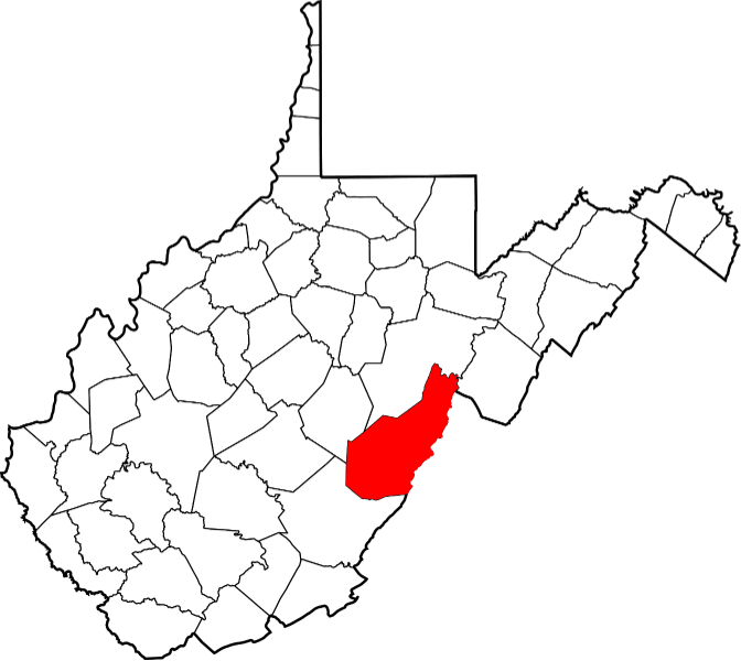 An illustration of Pocahontas County in West Virginia