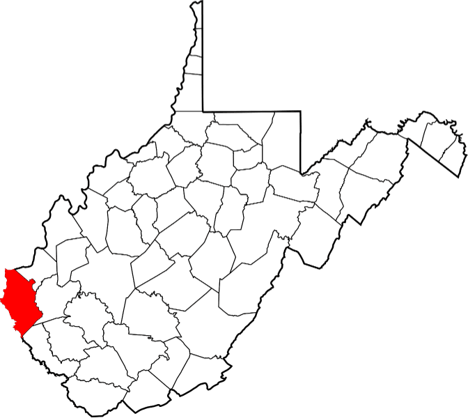 An image showing Wayne County in West Virginia