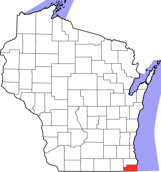 An image showing Kenosha County in Wisconsin