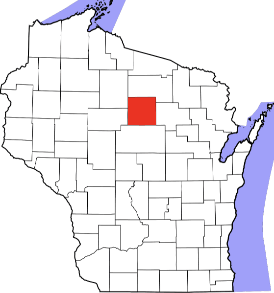 An illustration of Lincoln County in Wisconsin