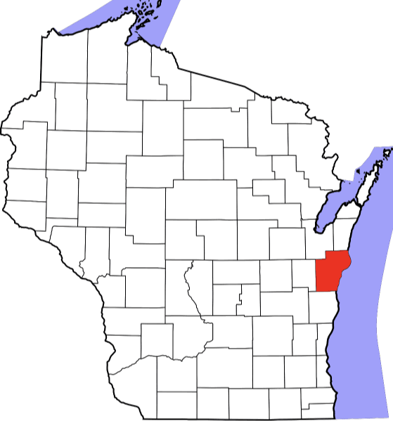 An illustration of Manitowoc County in Wisconsin