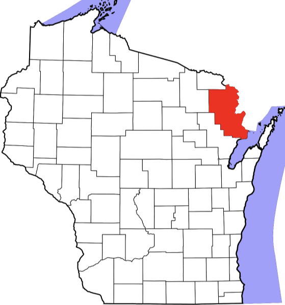 A picture displaying Marinette County in Wisconsin