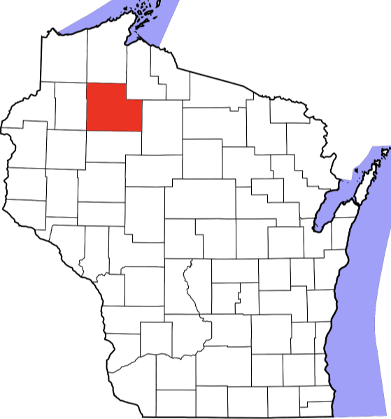 An illustration of Sawyer County in Wisconsin