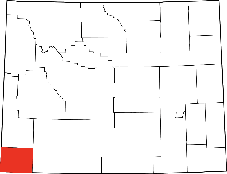 An illustration of Uinta County in Wyoming