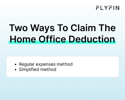 Infographic entitled Two Ways To Claim The Home Office Deduction for 1099 individuals looking to claim the tax deductible homeowners insurance.
