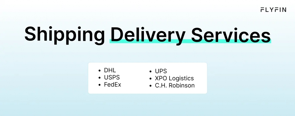 Infographic entitled Shipping Delivery Services listing the different types of delivery services covered under the business shipping tax deduction. 