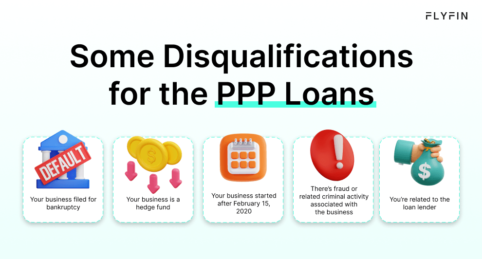 Disqualifications for the loan