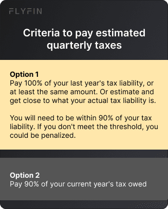 What are the criteria to pay estimated taxes?