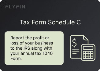 Image of Tax Form Schedule C for reporting business profit or loss to IRS along with annual tax 1040 Form. Relevant for self-employed, freelancers, and those receiving 1099. #taxes