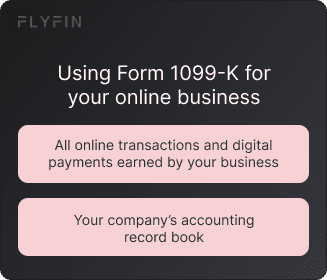 Image explaining the use of Form 1099-K for online businesses to keep track of digital payments and transactions in their accounting record book. #selfemployed #taxes #freelancer