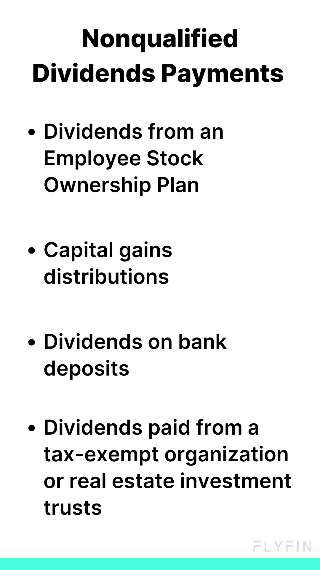 Image listing types of nonqualified dividends including ESOP dividends, capital gains distributions, tax-exempt org dividends, and bank deposit dividends. No mention of self-employed, 1099, freelancer, or taxes.