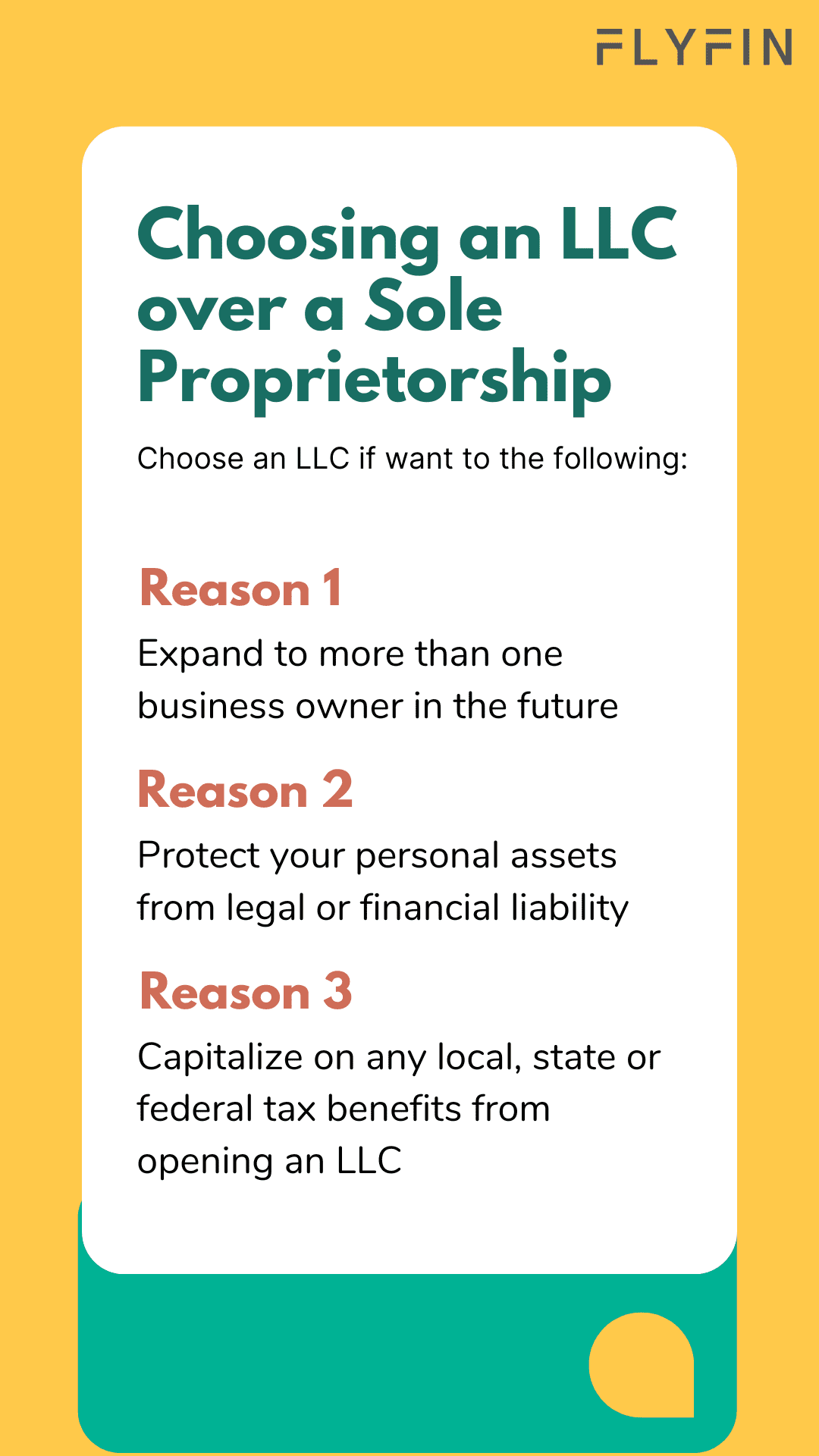 Image explaining why to choose an LLC over a Sole Proprietorship for business. Protect personal assets, expand with multiple owners, and capitalize on tax benefits.
