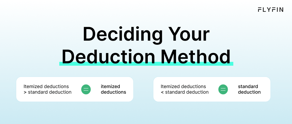 Image explaining the two methods of deduction - itemized and standard. Helpful for understanding taxes and deciding which method to choose.