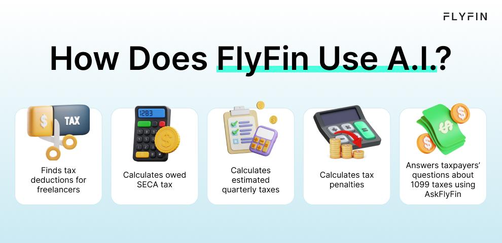 How Does FlyFin Use A.I. listing five ways FlyFin utilizes A.I. in its services.