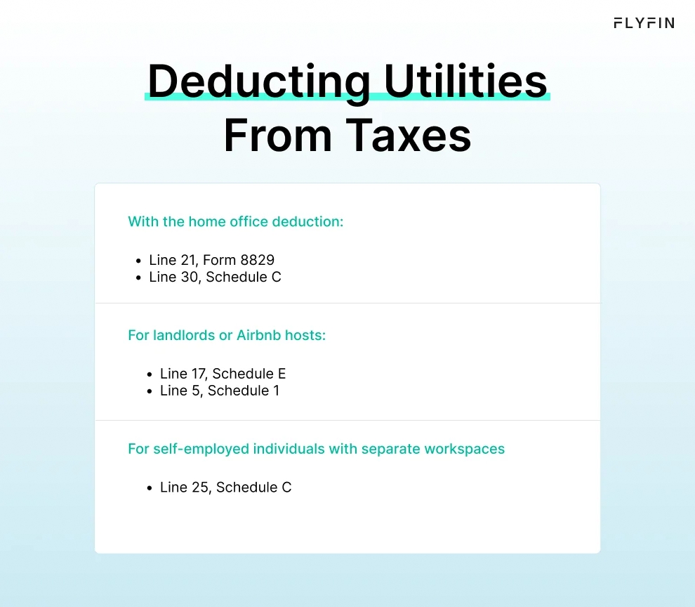 Are Utilities Tax Deductible For The Self-Employed?